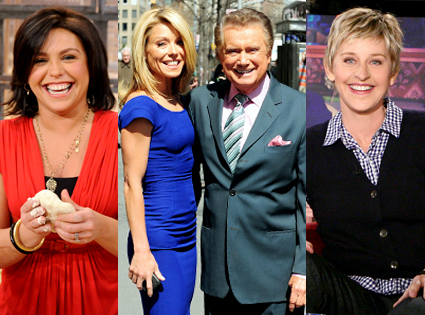 Regis Philbin, Kelly Ripa, Ellen Degeneres, Rachael Ray Regis Philbin, Kelly Ripa, Ellen Degeneres, Rachael Ray